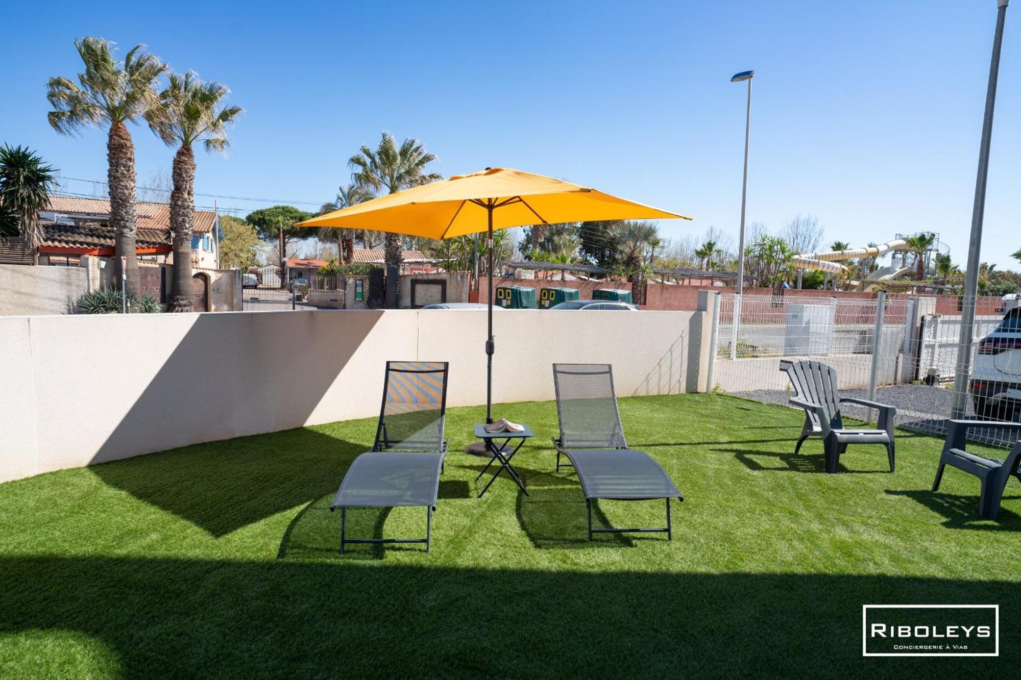Grand T3 Neuf Climatise Avec Wifi A 100M De La Plage Vias Kültér fotó